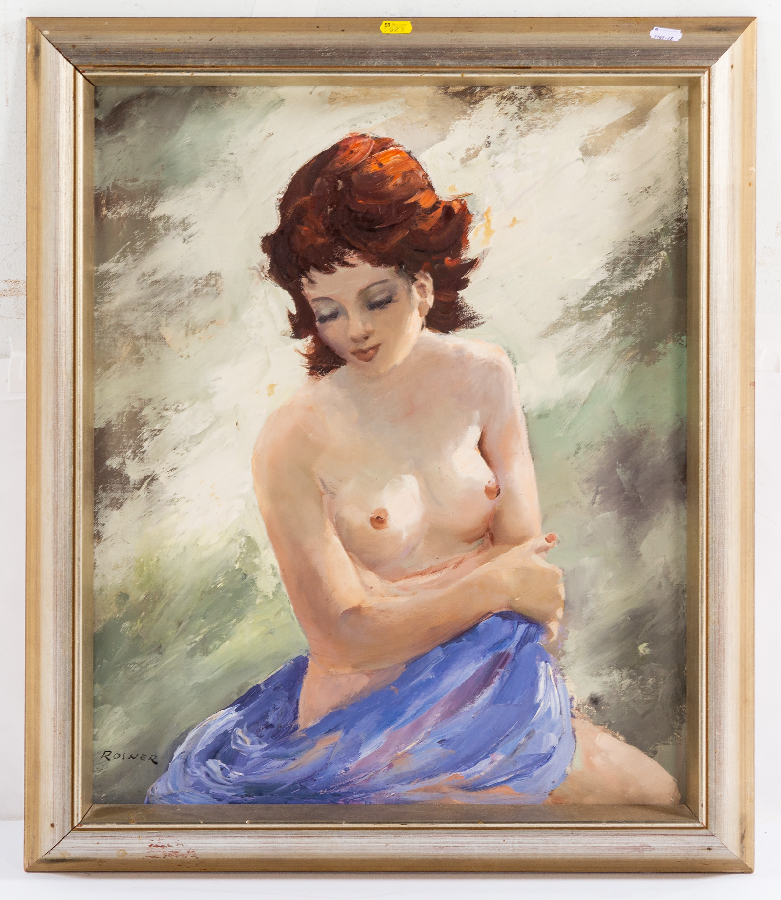 ROSNER. NUDE FEMALE STUDY, OIL