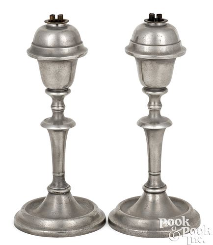 ROSWELL GLEASON PAIR OF PEWTER