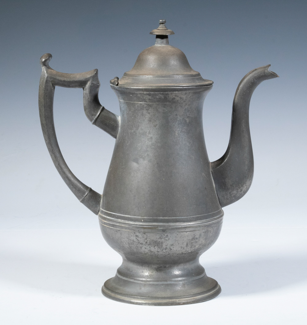 ROSWELL GLEASON PEWTER COFFEE POT