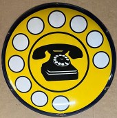 ROTARY TELEPHONE CONVEX ROUND