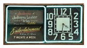 ROTATING ADVERTISING NEON CLOC