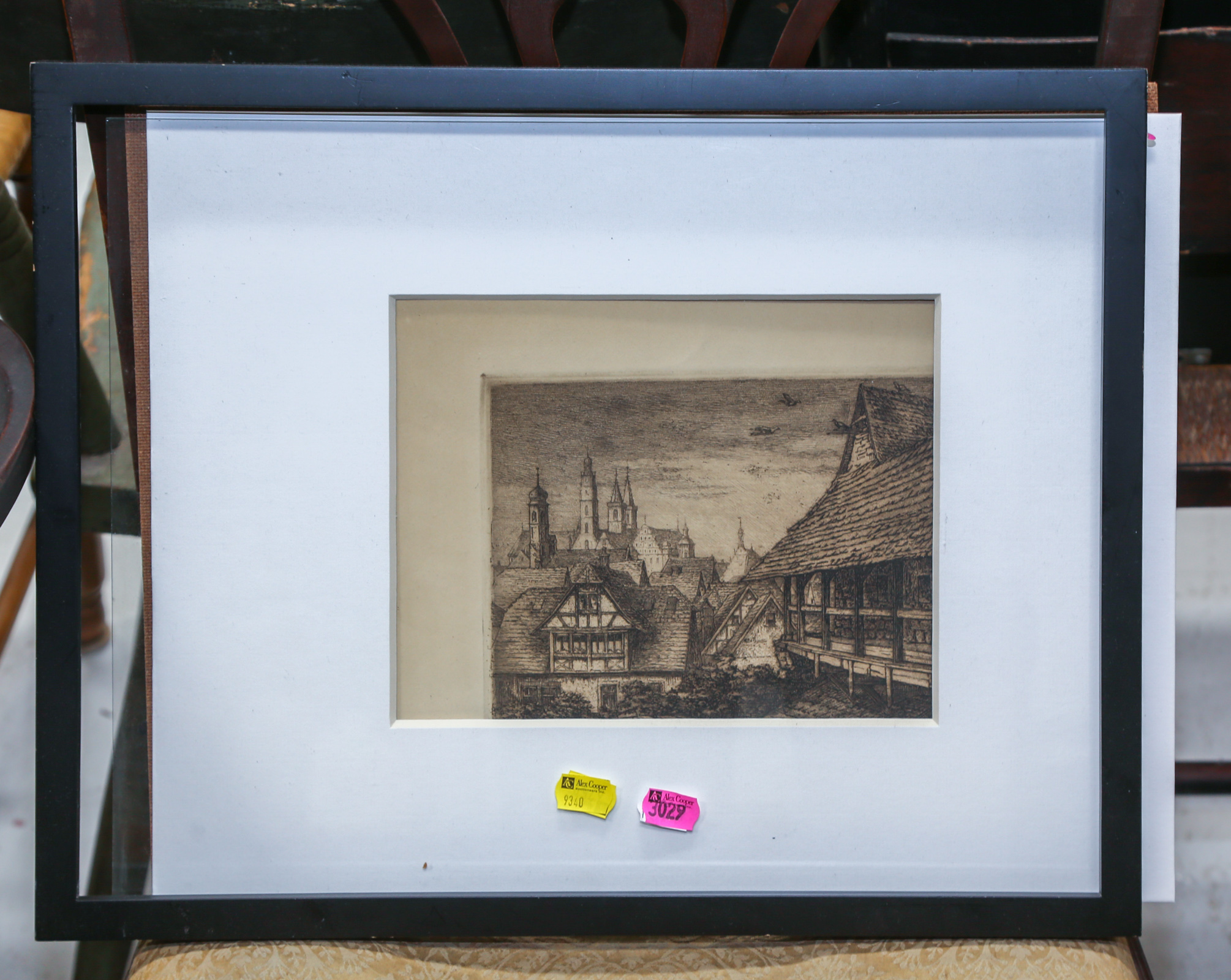 ROTHENBERG TOWN ROOFTOPS, ETCHING