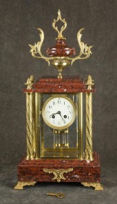 ROUGE MARBLE AND GILT-METAL MA