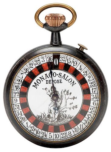 ROULETTE GAMBLING POCKET WATCH.
