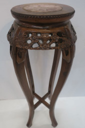 ROUND ASIAN FERN STAND WITH RO