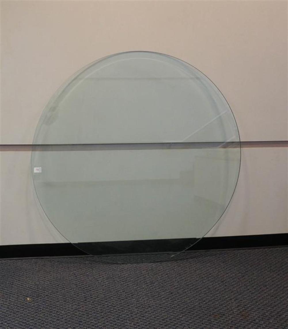 ROUND BEVEL EDGE GLASS TABLE TOP,
