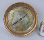 ROUND BRASS SHIP'S STEAM GAUGE