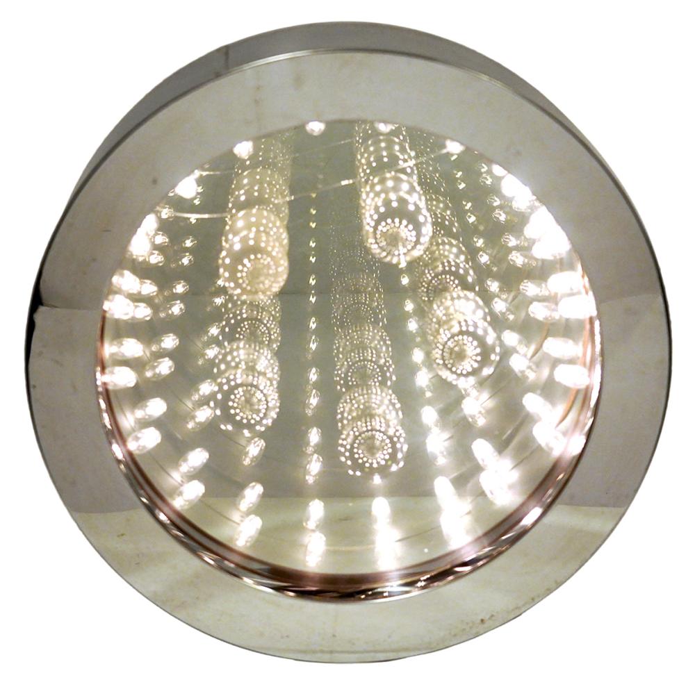 ROUND CHROME INFINITY MIRROR