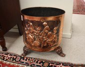 ROUND COPPER REPOUSSE BOILER K