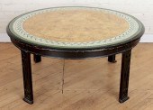 ROUND EBONIZED MODERN GLASS TO