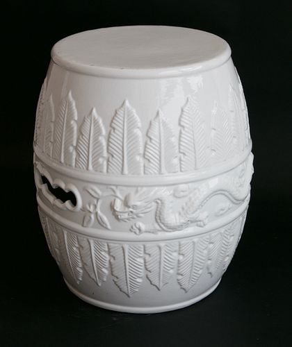 ROUND EMBOSSED BLANC DE CHINE