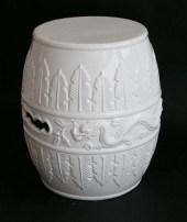 ROUND EMBOSSED BLANC DE CHINE