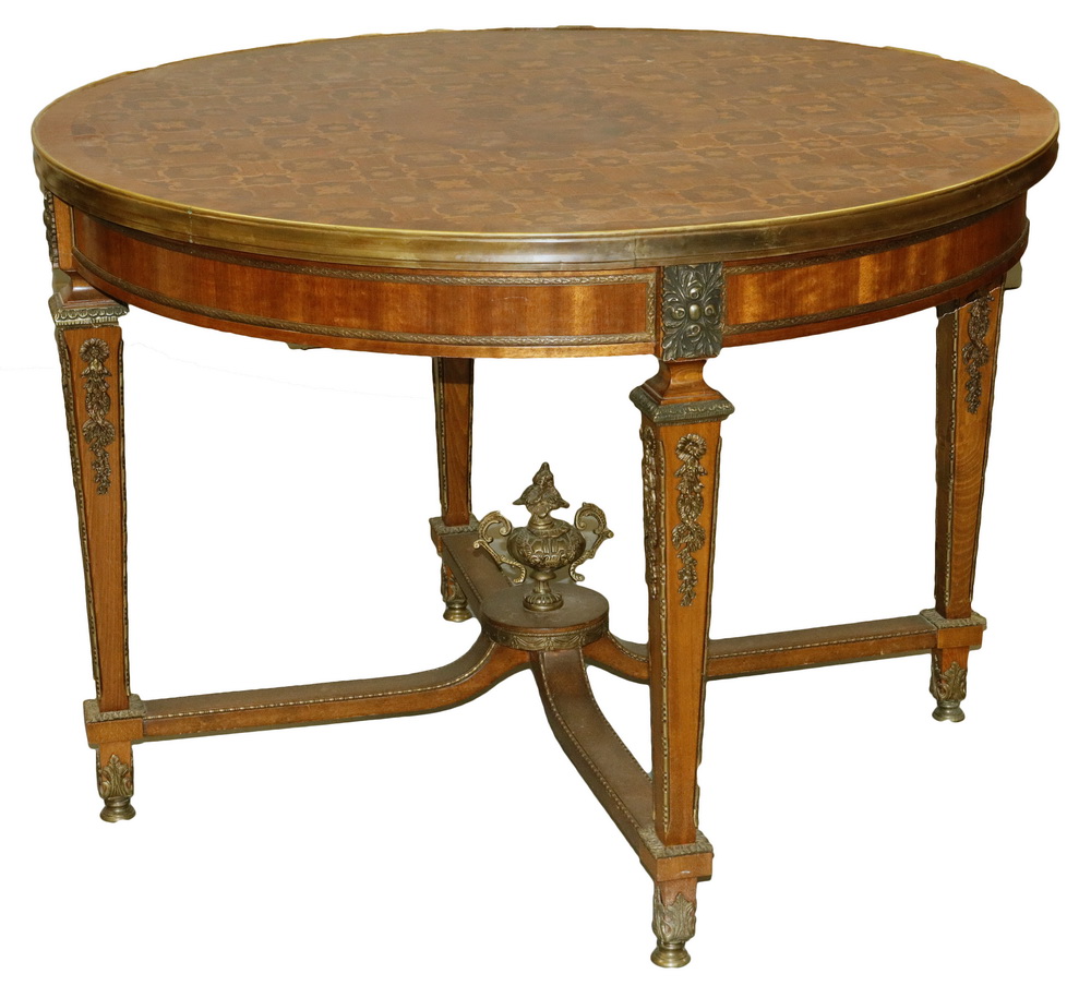 ROUND FRENCH STYLE MARQUETRY INLAID