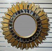 ROUND GILTWOOD SUNBURST MIRROR