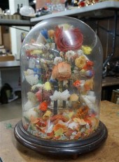 ROUND GLASS PARLOR DOME WITH A