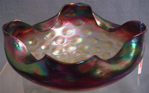 Round green and purple iridescent