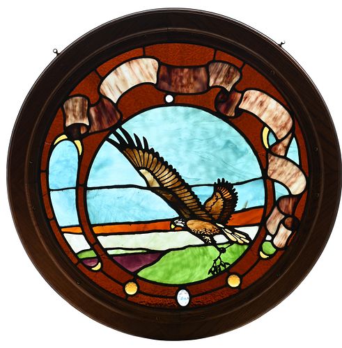 ROUND LEADED AND WOODEN