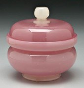 Round lidded glass box, roslin