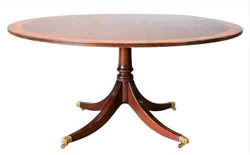 ROUND MAHOGANY BREAKFAST TIP TABLE,