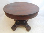 ROUND MAHOGANY EMPIRE TABLE, T
