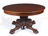 ROUND MAHOGANY TABLE WITH RUNN