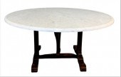 ROUND MARBLE TOP DINING TABLER