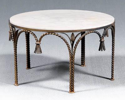 Round marble top occasional