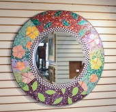 ROUND MOSAIC MIRROR BY TAMARIS