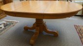 ROUND OAK DINETTE TABLE WITH L