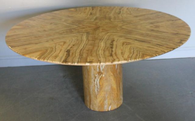 Round Onyx Midcentury Pedestal