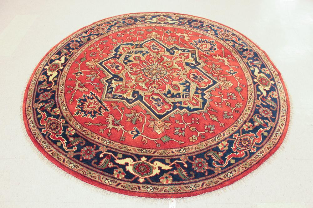ROUND ORIENTAL CARPET, INDO-SERAPI,