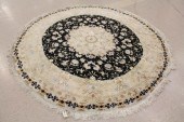 ROUND PERSIAN TABRIZ WOOL AND