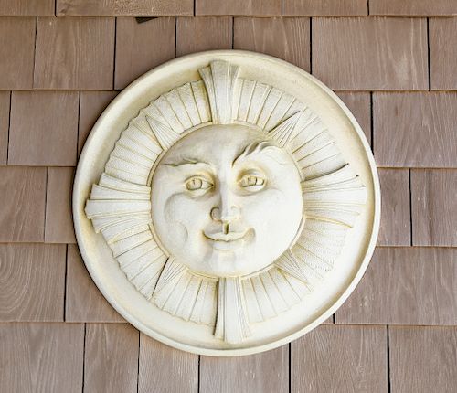 ROUND POURED PLASTER "SUN