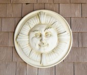 ROUND POURED PLASTER "SUN FACE
