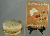 Round quill covered box, 5 1/2