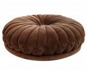ROUND RUCHED AND TUFTED POUF S