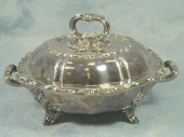 Round Sheffield plated silver