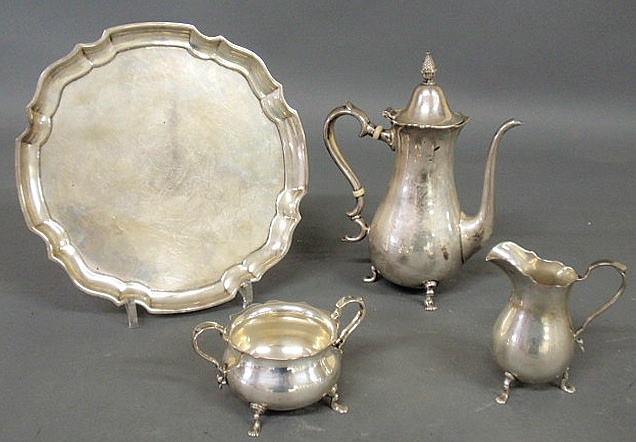 Round sterling silver Chippendale