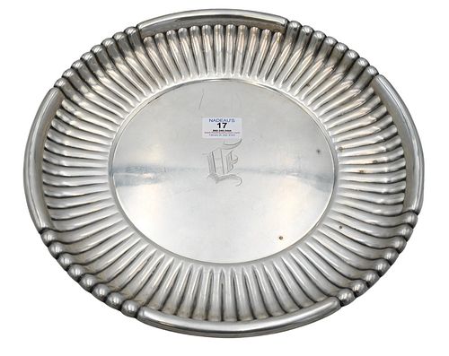 ROUND STERLING SILVER TRAY,