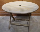 ROUND TEAK FOLDING GARDEN TABL