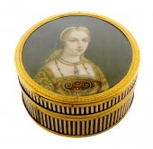 ROUND TORTOISESHELL BOX MOUNTE