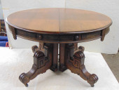 ROUND VICTORIAN WALNUT SPLIT P
