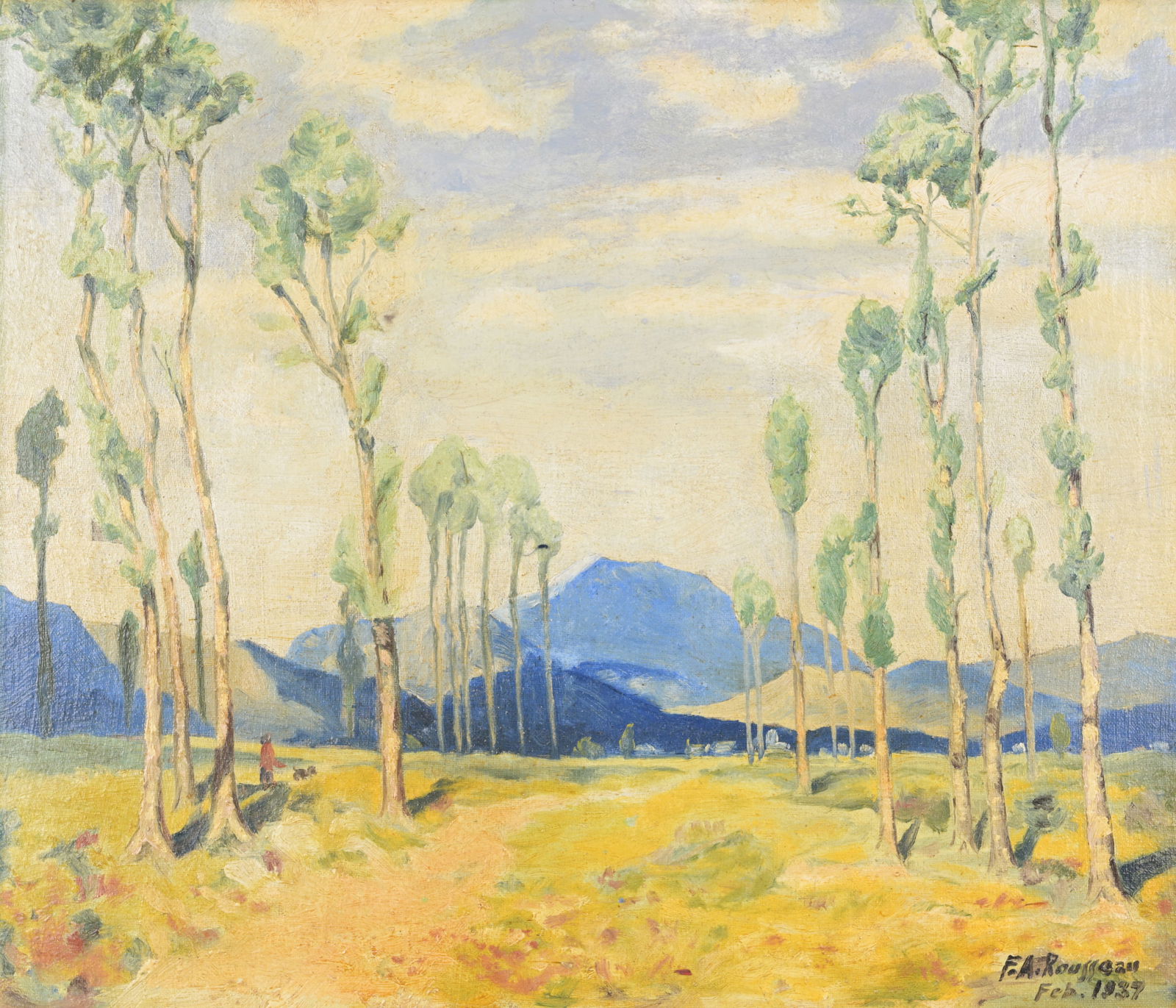 ROUSSEAU, SIGNED FRENCH LANDSCAPE
