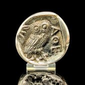 ROUSSEL ATHENIAN SILVER COIN F