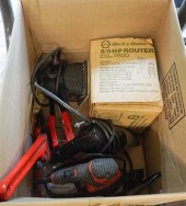 ROUTER, A SANDER, A DRILL AND