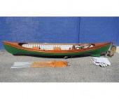 Rowing and motor skiff wood bo