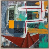 ROY DOWELL "#355" MIXED MEDIA,