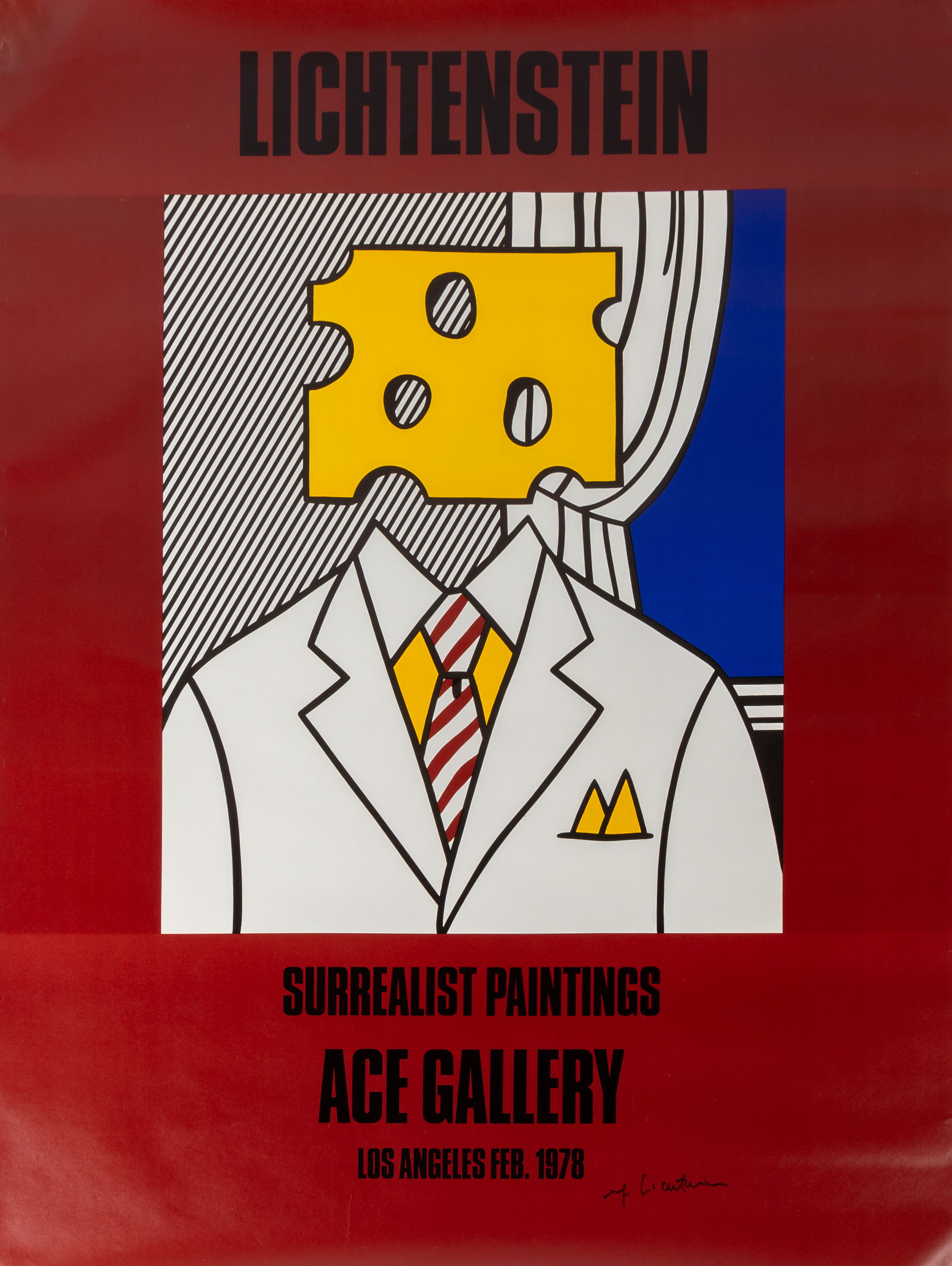 ROY LICHTENSTEIN LITHOGRAPH Ace