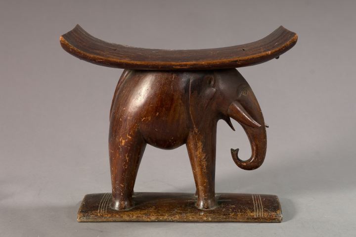 Royal African Carved Wooden Stool,