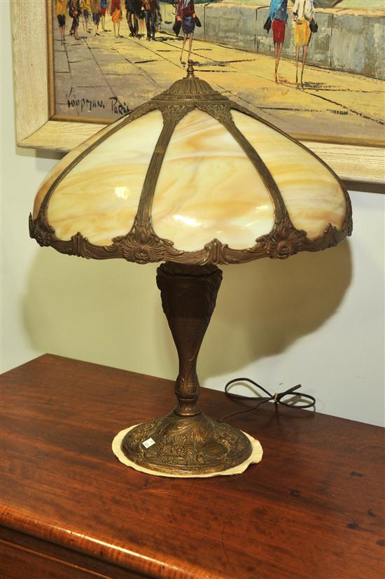 ROYAL ART TABLE LAMP. Brass base